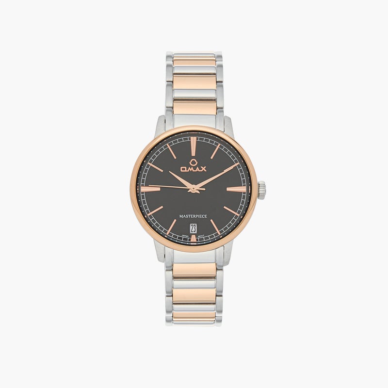 OMAX ساعة أومكس ماستربيس للنساء - أسود وذهب وردي - Image 1